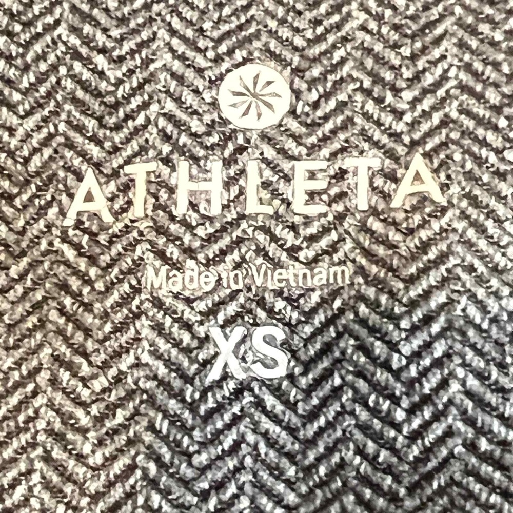 Athleta High Rise Leggings Womens XS Gray Herringbone Zipper Pocket Yoga Pants - Picture 3 of 11